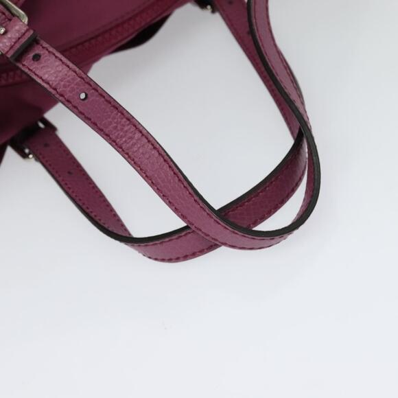 GUCCI GG Canvas Guccissima Hand Bag Nylon Pink Silver - Picture 7 of 16